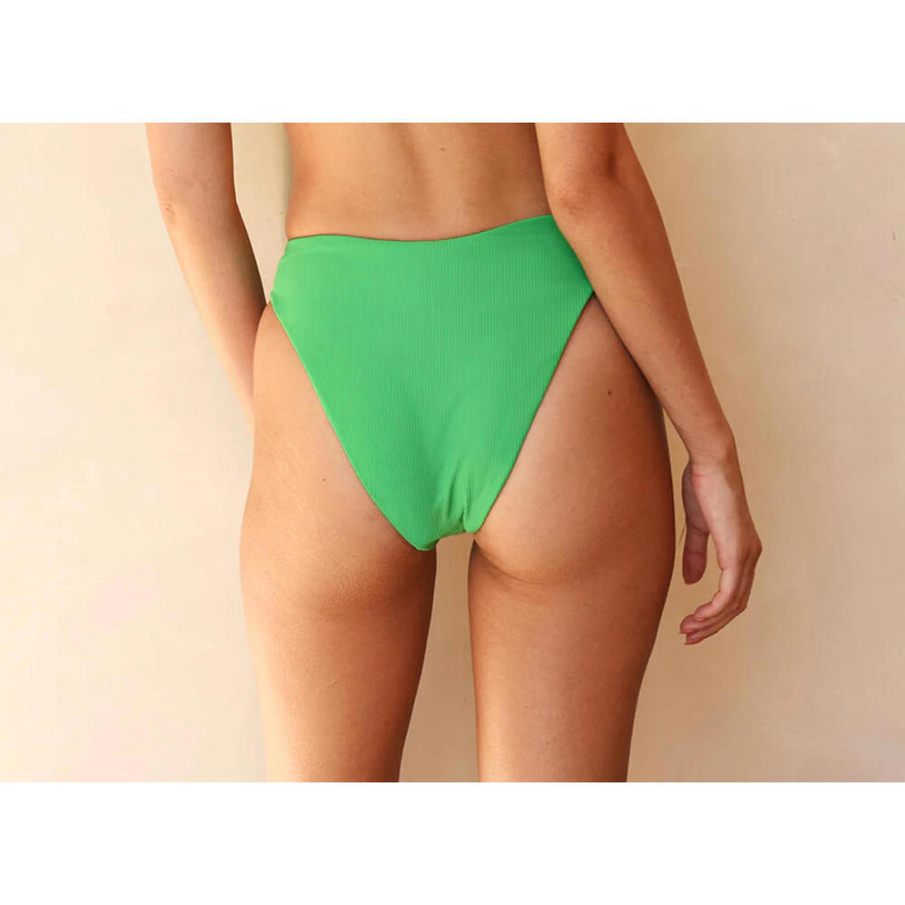Dippin Daisys Women's Bikini Bottom X-Small Seashore Green Hi Rise Cheeky NWT